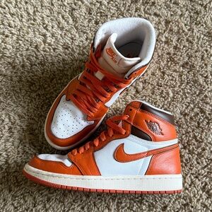Nike Air Jordan Sneakers in Orange and White